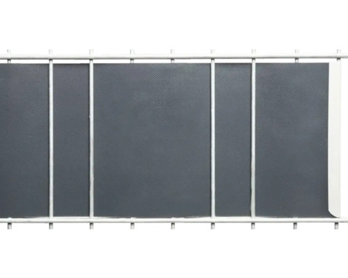 Clôture de confidentialité en métal avec revêtement gris