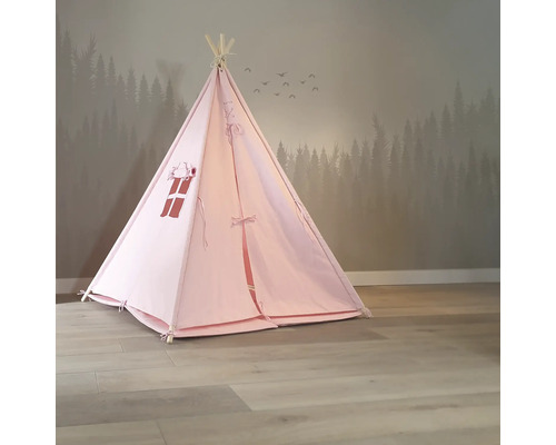 Tipi rose pour enfants à l''intérieur.