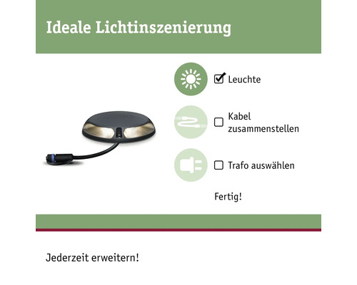 Leuchte mit Kabel zur Lichtinszenierung