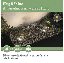 Paulmann Plug & Shine LED Einbauleuchten Floor Mini IP65 2,5W 95 lm 3000 K warmweiss Ø 55/40 mm silber 230/24V 1 Stück-thumb-9