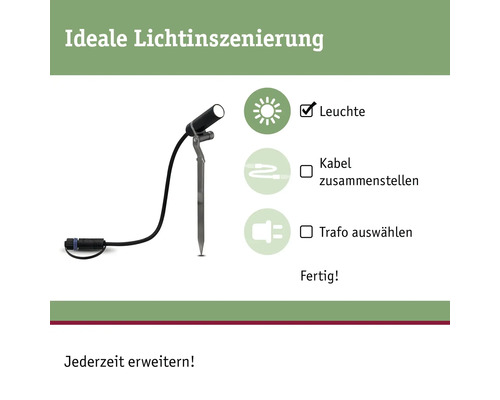 Gartenstrahler mit Erdspiess und Anschlusskabel