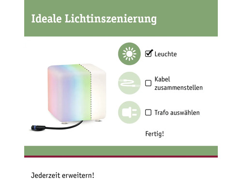 Lampe LED décorative en forme de cube