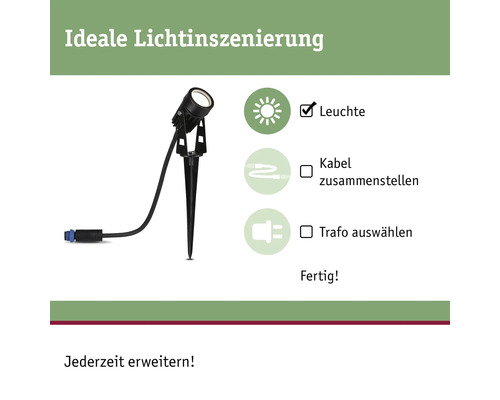 Gartenleuchte mit Erdspiess zur Lichtinszenierung