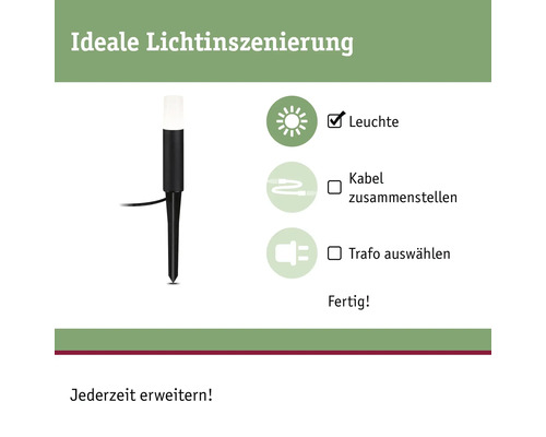 Luminaire de jardin avec piquet de terre, pour mise en scène lumineuse en extérieur