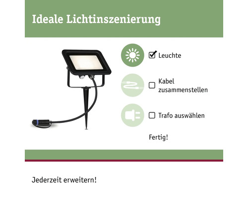 Lampe de jardin avec piquet pour mise en scène lumineuse