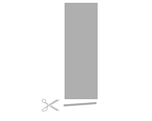 Produit à couper avec illustration de ciseaux