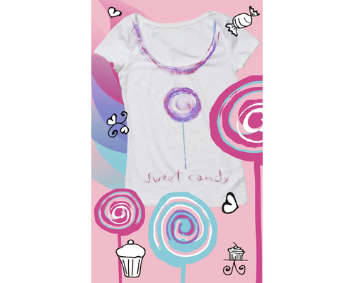 T-shirt avec motif bonbons