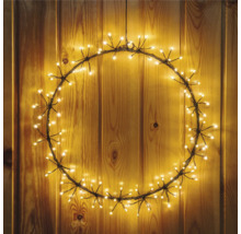 Couronne lumineuse circulaire avec lampes blanc chaud pour la décoration