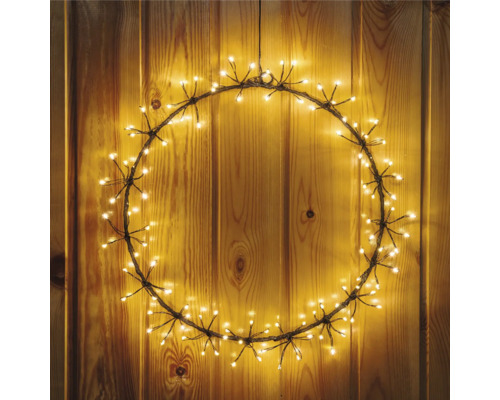 Couronne lumineuse circulaire avec lampes blanc chaud pour la décoration