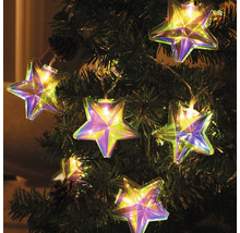 Guirlande lumineuse en forme d''étoile sur un arbre de Noël