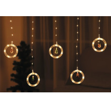 Guirlande lumineuse décorative avec des motifs de Noël dans des cercles