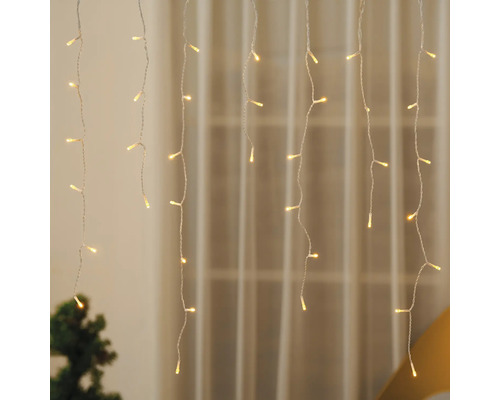 Rideau lumineux avec LED blanc chaud pour la décoration