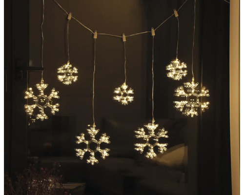 LED Schneeflocken Lichterkette zur Dekoration