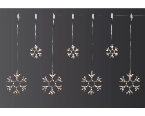 Lichterkette mit Schneeflockenmotiven