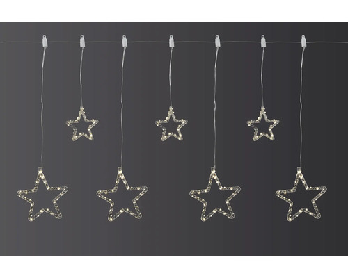 Rideau lumineux avec motifs d''étoiles pour décoration festive