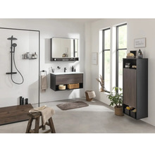 Lavabo avec meuble bas FACKELMANN B.Paris lxhxp 90.5x49.3x46.5 cm couleur de façade rigoletto chêne 77412