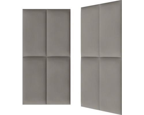 Deux panneaux muraux rembourrés avec motif carré pour la décoration murale
