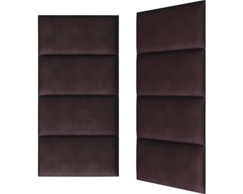 Deux panneaux muraux rembourrés de formes rectangulaires