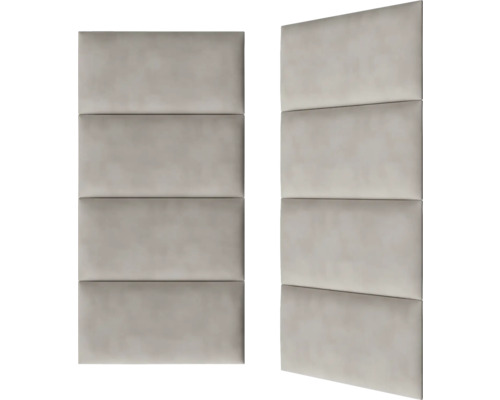 Zwei rechteckige Wandpaneele mit gepolsterter Oberfläche