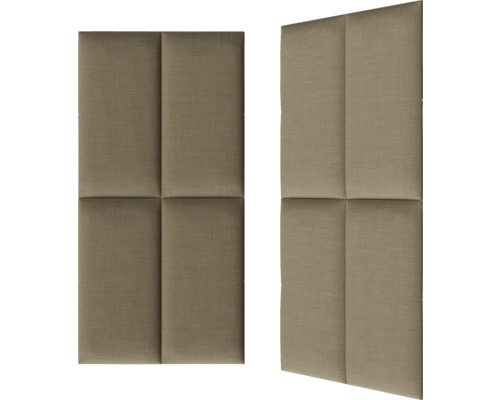 Deux panneaux acoustiques en tissu avec sections carrées