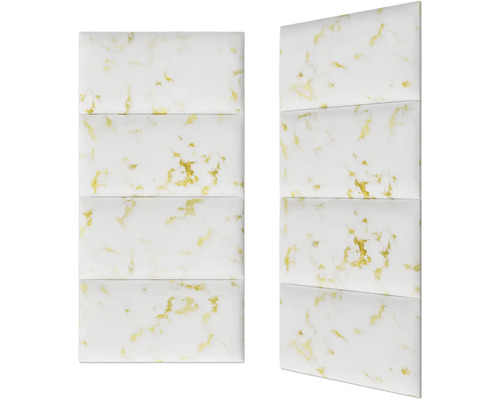 Zwei weisse Wandpaneele mit Marmormuster