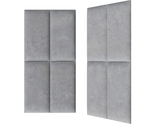 Deux panneaux muraux gris avec motif carré