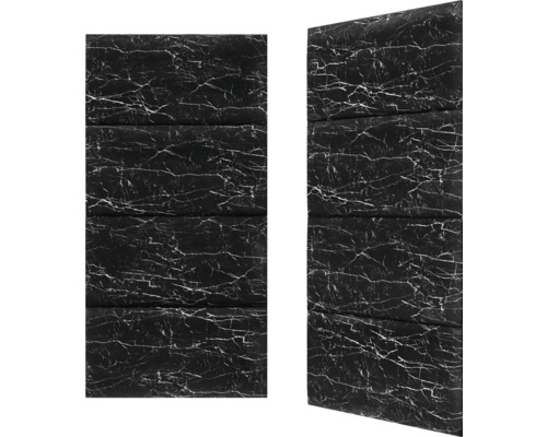 Deux panneaux acoustiques noirs avec motif marbré