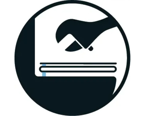 Symbol für die Installation einer Fußbodenheizung