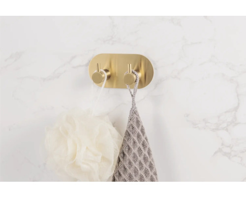 Wandhaken mit zwei Haken für Badezimmerzubehör