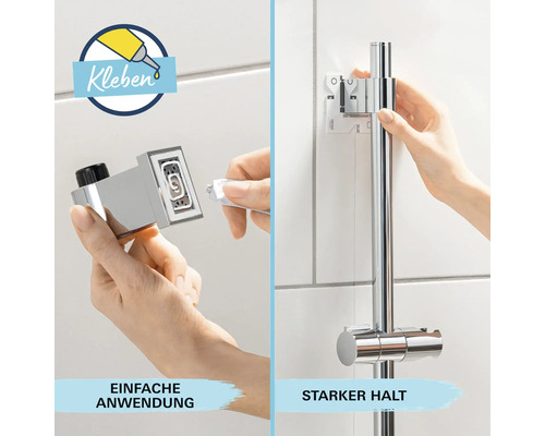 Duschstange zur einfachen Anbringung durch Kleben