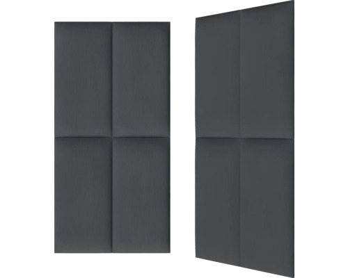 Deux panneaux acoustiques gris pour montage mural