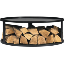 Feuerschalenbasis & Holzlager Cook King 82 x 30 cm schwarz
