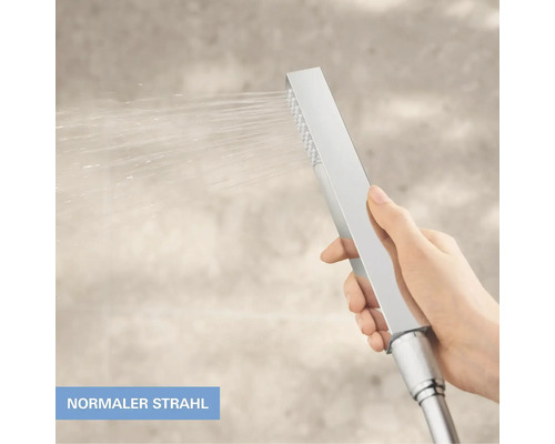 Douchette avec jet normal en utilisation