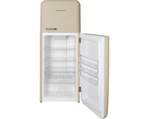 Kibernetik Kühlschrank mit geöffneter Tür und Innenansicht