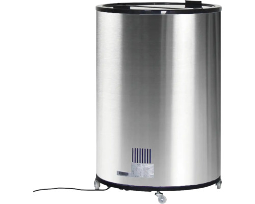 Réfrigérateur à boissons en acier inoxydable avec roulettes