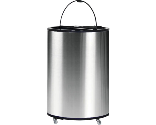 Refroidisseur de boissons en acier avec poignée et roulettes