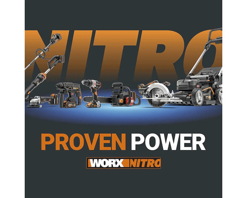 Worx Nitro Gartengeräte und Elektrowerkzeuge im Überblick