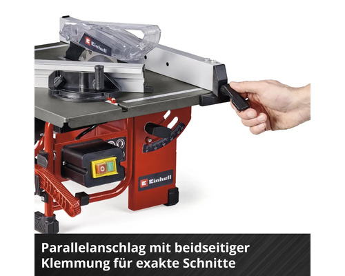 Scie circulaire sur table Einhell avec butée parallèle pour des coupes exactes