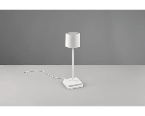 Lampe de table blanche avec abat-jour et socle carré