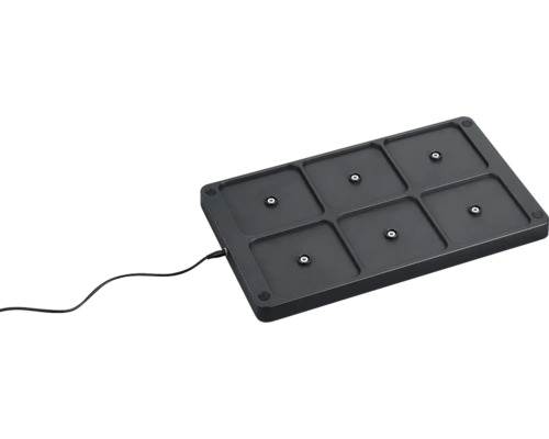 Ladestation mit sechs Fächern und Stromkabel