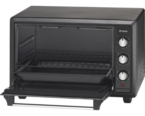 Mini-four Trisa avec porte ouverte et éléments de commande