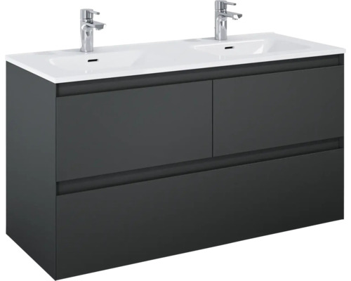 Meuble sous-vasque avec double vasque et deux tiroirs