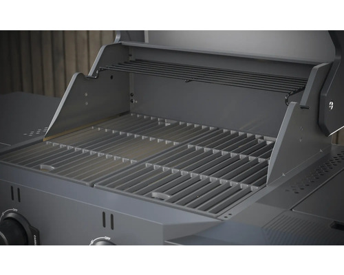 Gril à gaz ouvert avec grille et réchaud
