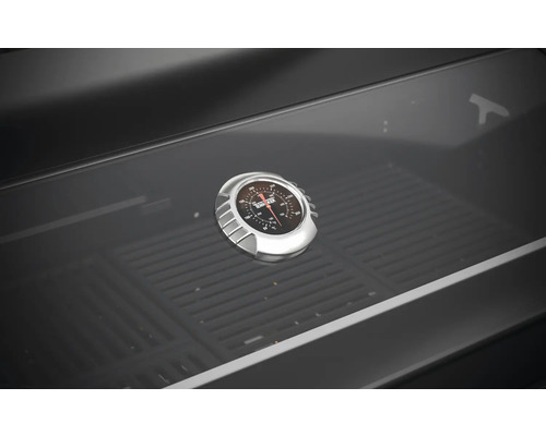 Thermomètre de barbecue sur un gril