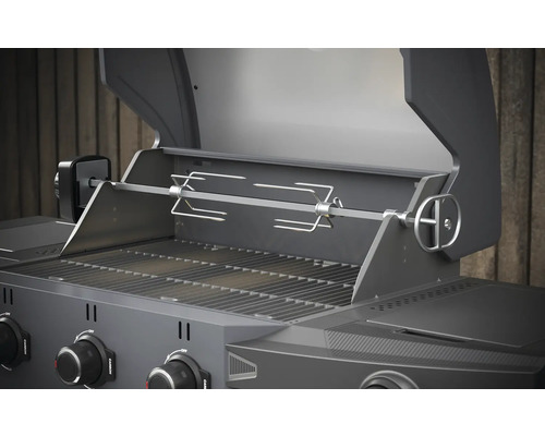 Barbecue avec tournebroche en détail