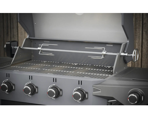 Gasgrill mit Drehspiess und Grillrost