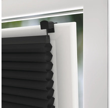 Store plissé noir à la fenêtre pour la décoration et l''intimité