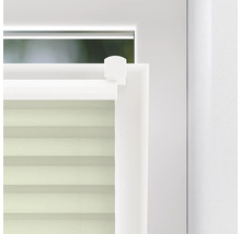 Nahaufnahme eines Fensters mit einem Duo Rollo zur Lichtregulierung.