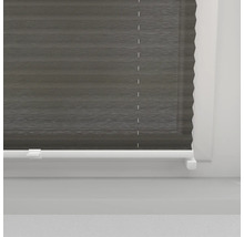 Graues Doppelrollo am Fenster