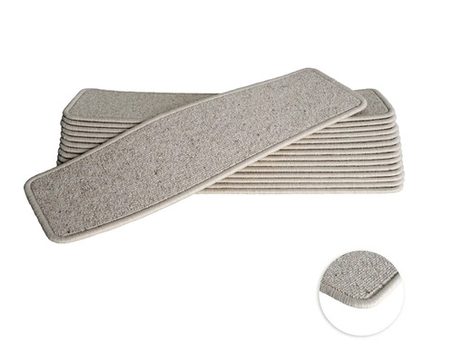 Stufenmatte Blenheim rechteckig hellbeige 20x65 cm Stufenmatten im Stapel mit Detailansicht